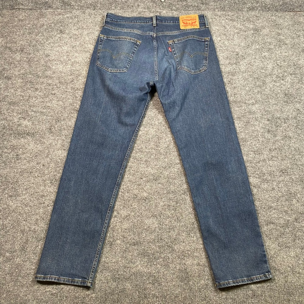 Levis 505 Regular Fit Jeans Mens 33x32 Medium Wash Blue Straight Leg Waterless